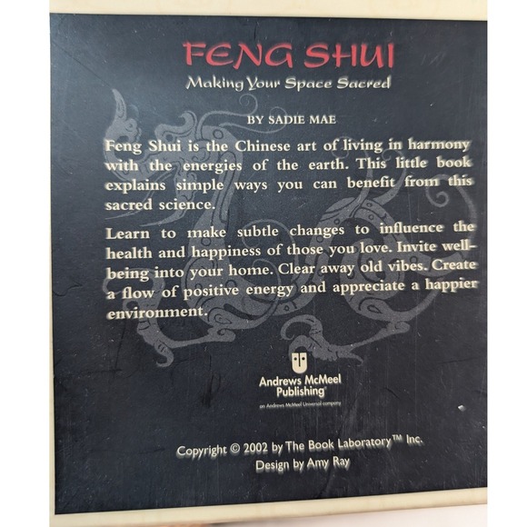 Feng Shui Making Your Space Sacred Little Wisdom‎ Series Book and Charm Gift set - Picture 6 of 6